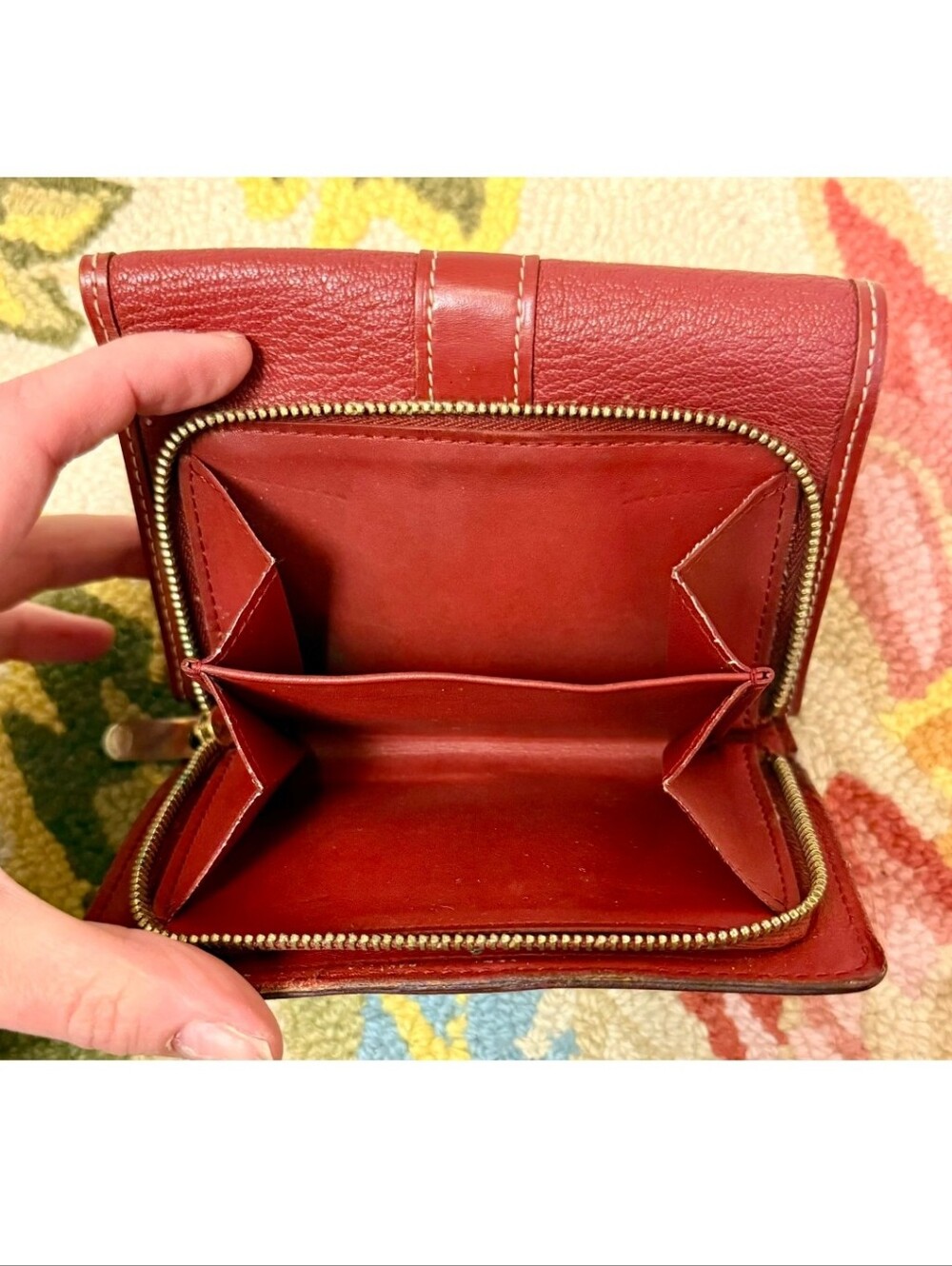 Red Louis Vuitton Suhali Portefeuille Le Favori Compact Wallet - Picture 12 of 14